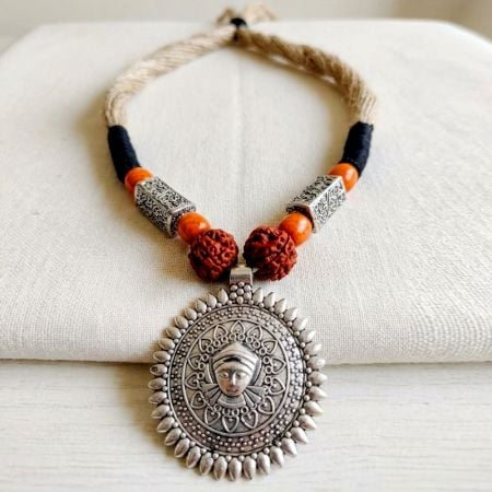 Handcrafted Jewelry Maa Durga Pendant Necklace